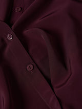 Camisa de cor sólida em rayon