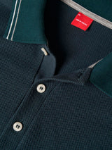 Polo manga comprida em pique regular fit