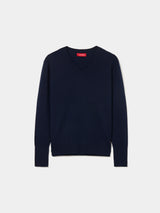 Camisola de lã decote em V