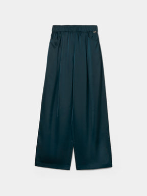 Calças wide leg acetinadas