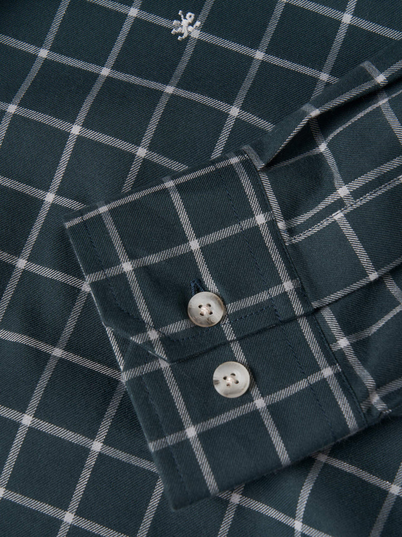 Camisa xadrez slim fit em algodão