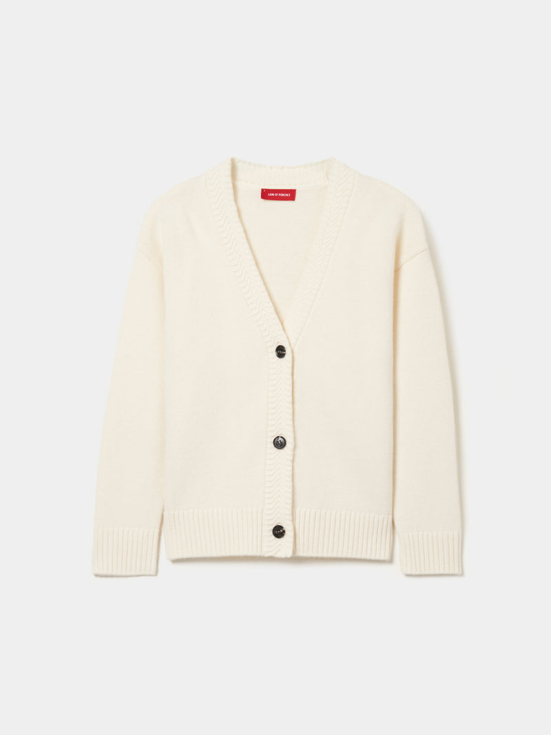 Casaco de malha em lã