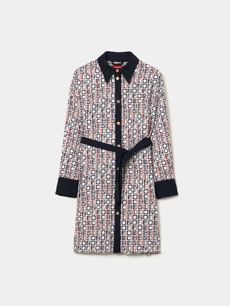 Vestido camiseiro estampado