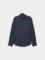 Camisa xadrez slim fit em algodão