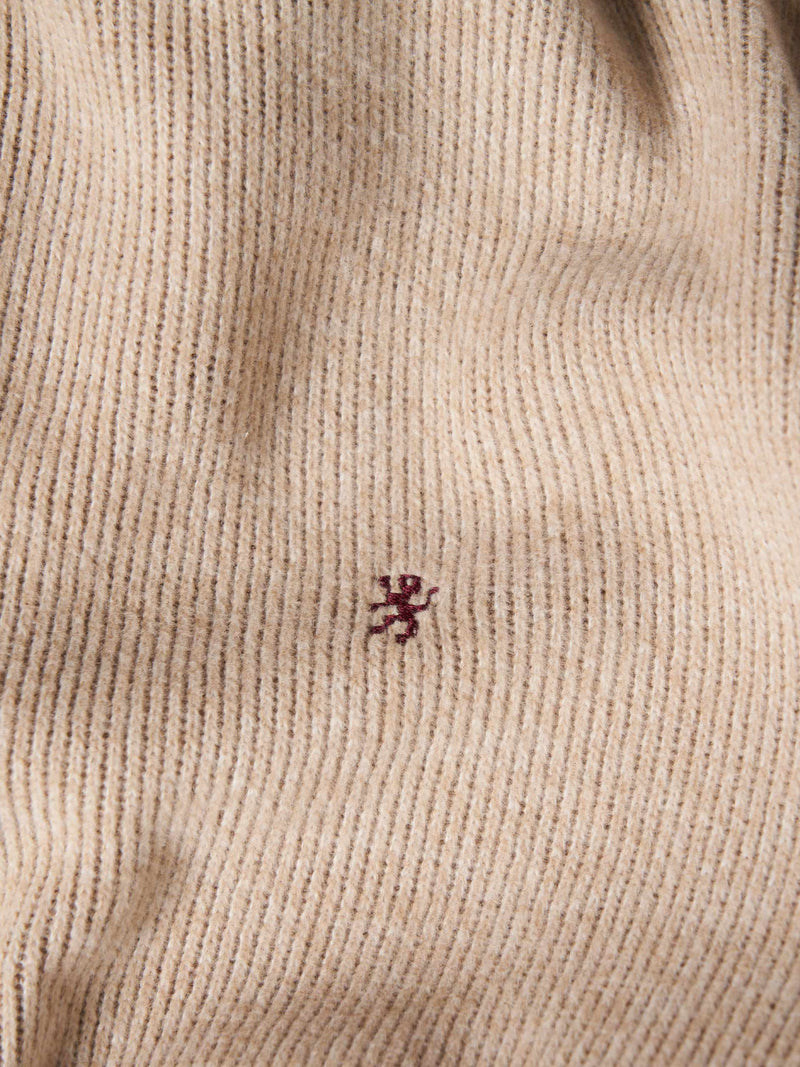 Camisola em malha texturada com carcela