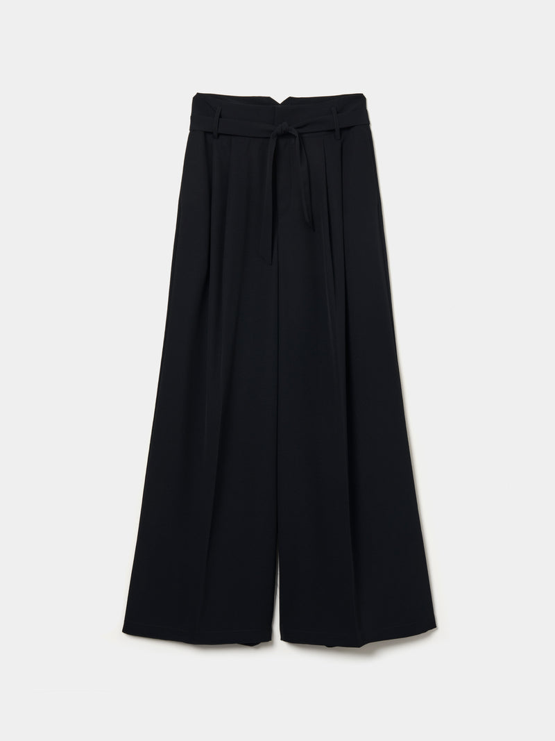 Calças wide leg de Cintura Subida