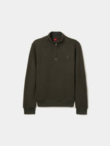 Camisola em malha texturada com carcela