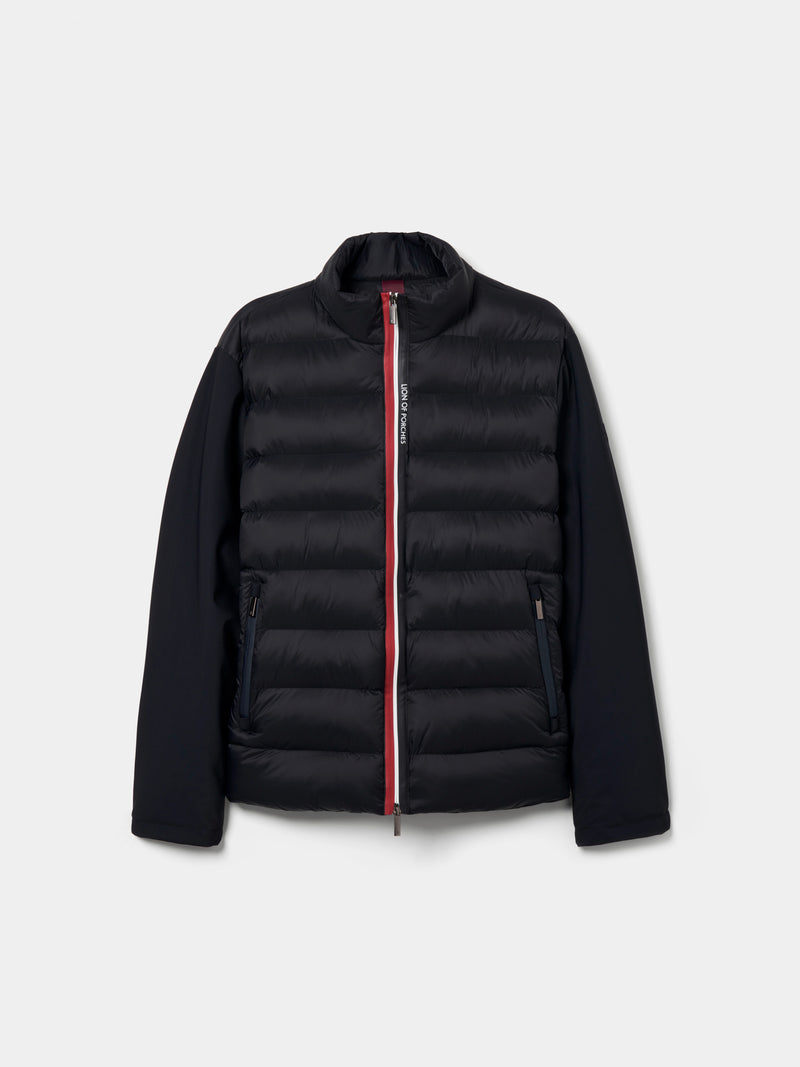 Blusão acolchoado com gola subida