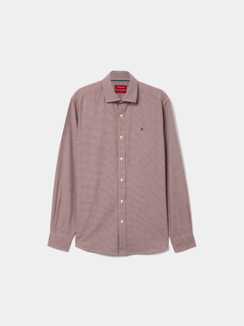 Camisa slim fit micropadrão