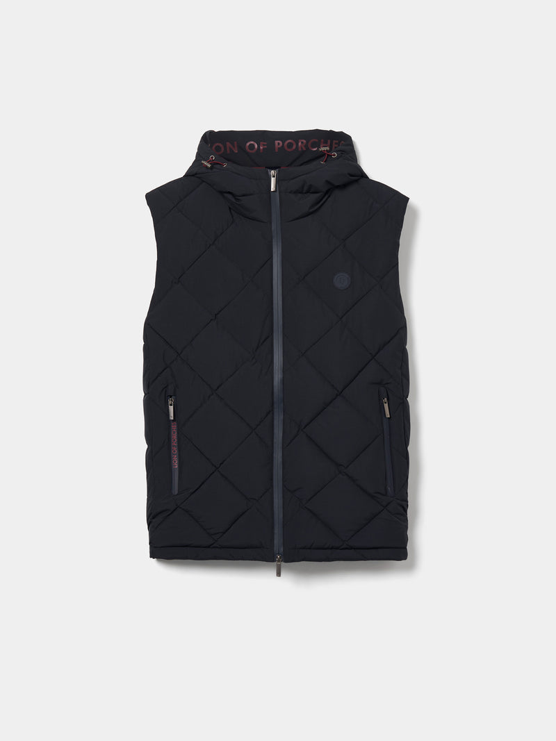 Colete acolchoado com capuz