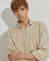 Camisa de linho slim fi