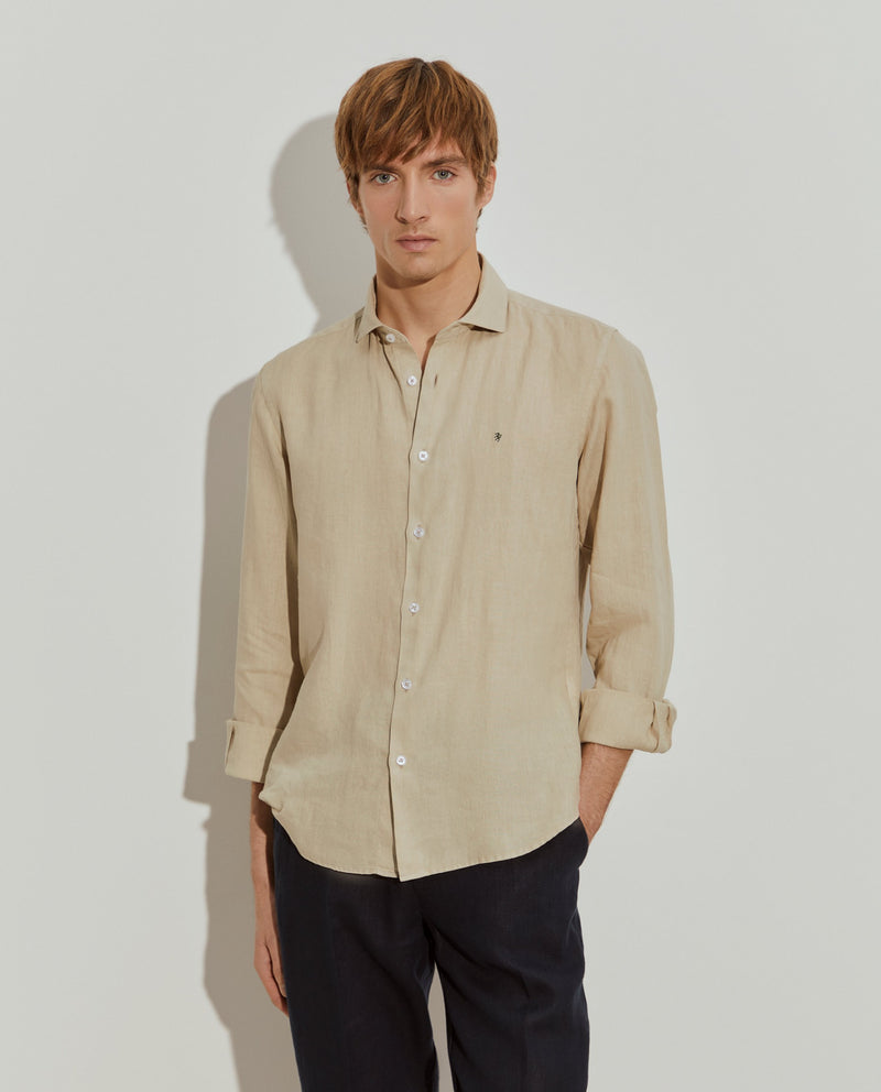 Camisa de linho slim fi