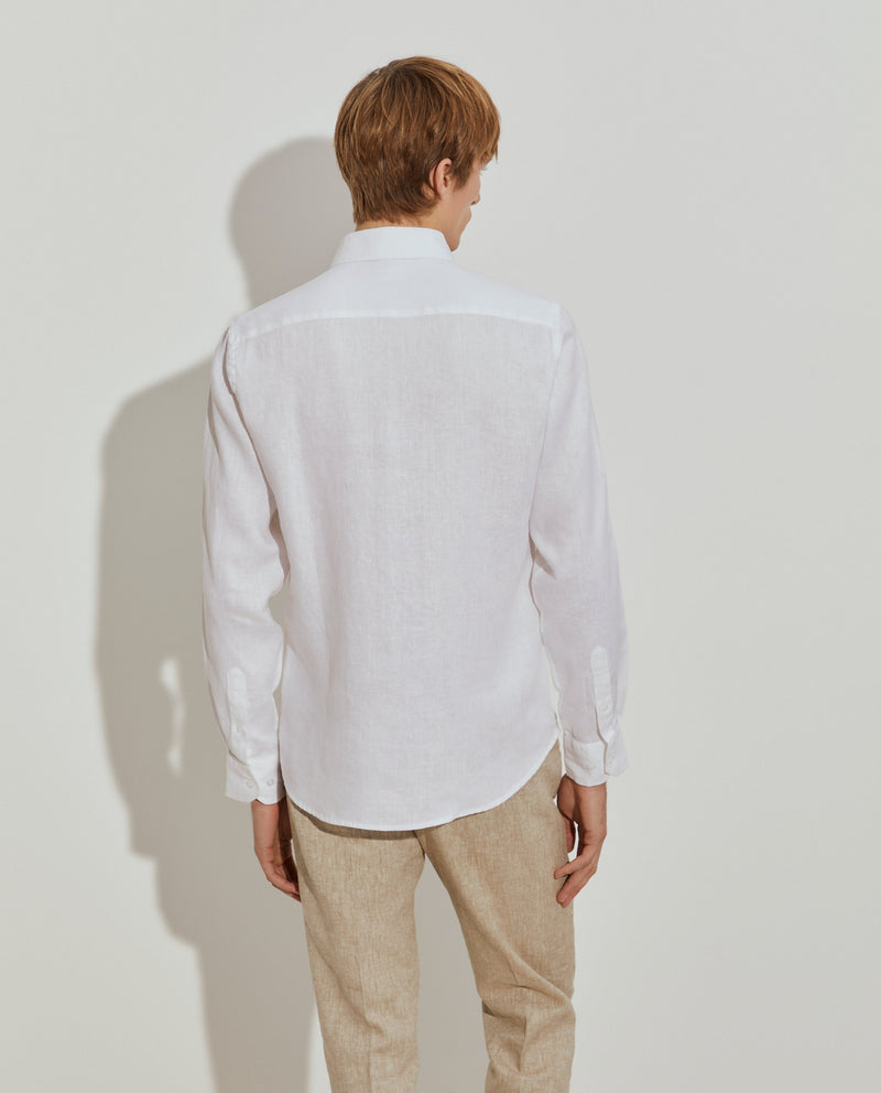 Camisa de linho slim fi