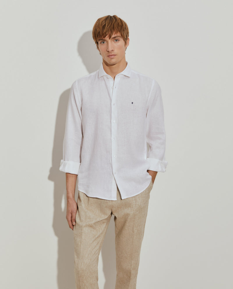 Camisa de linho slim fi