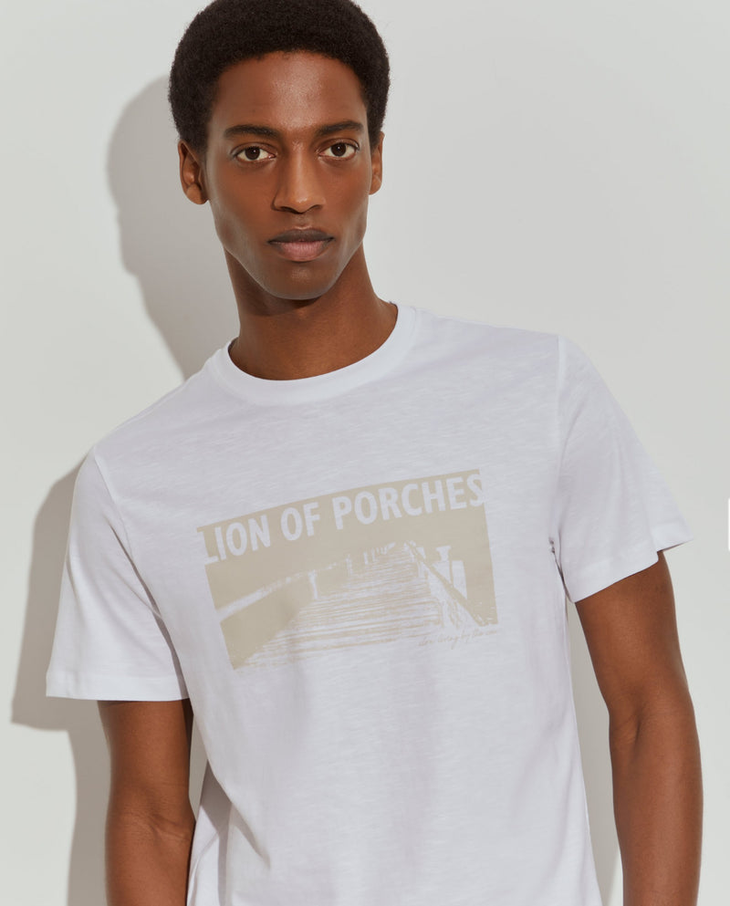 T-shirt de algodão com estampado