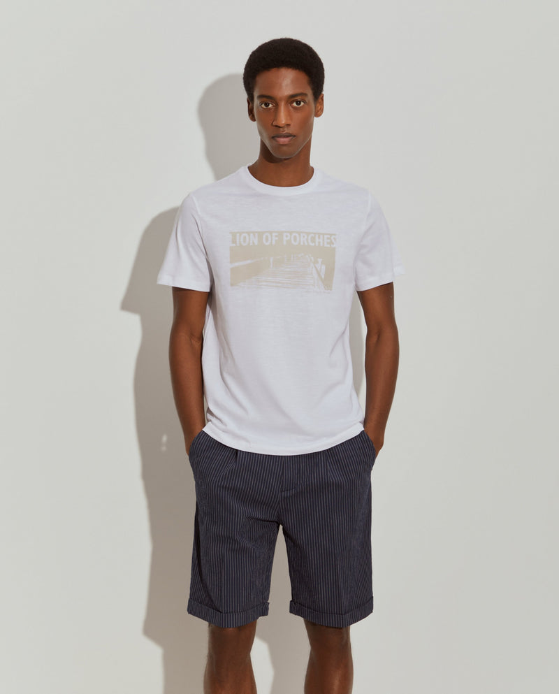 T-shirt de algodão com estampado