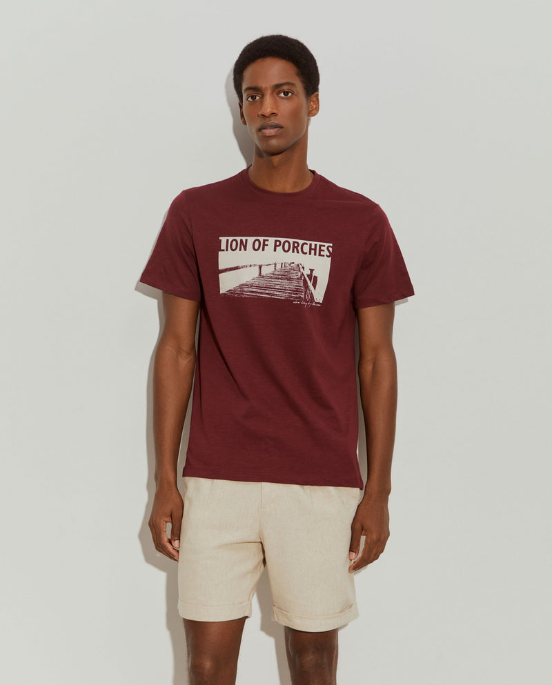 T-shirt de algodão com estampado