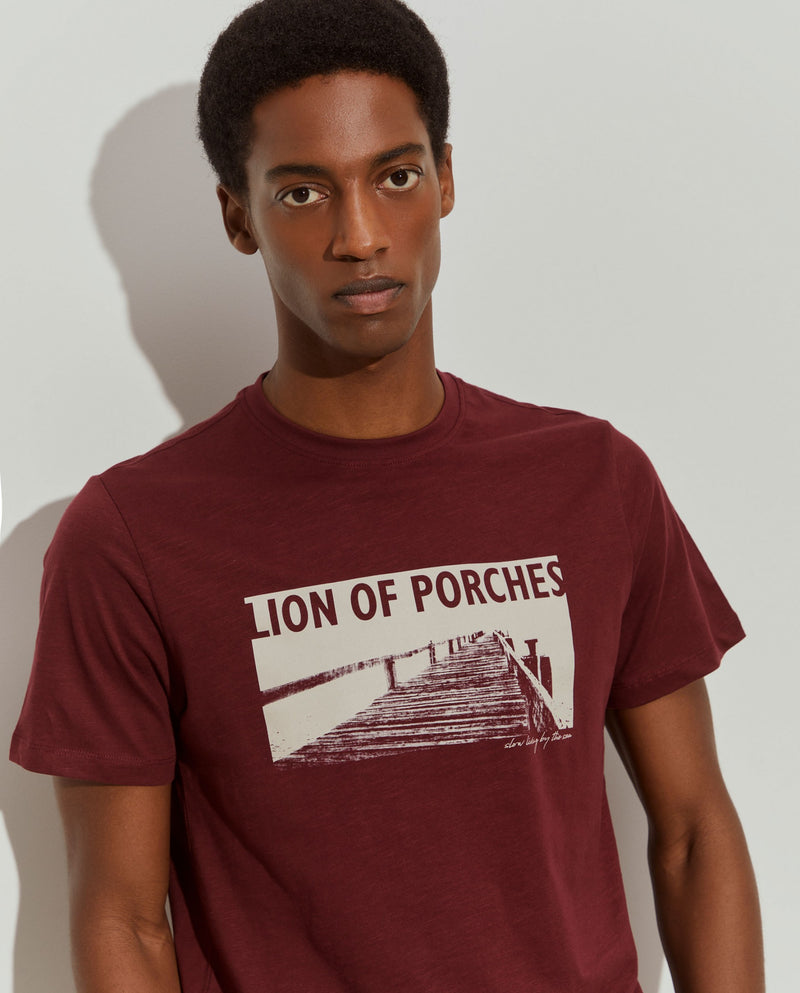 T-shirt de algodão com estampado