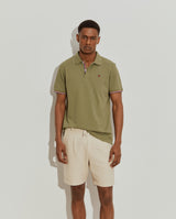 Polo piqué slim fit em algodão