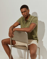 Polo piqué slim fit em algodão