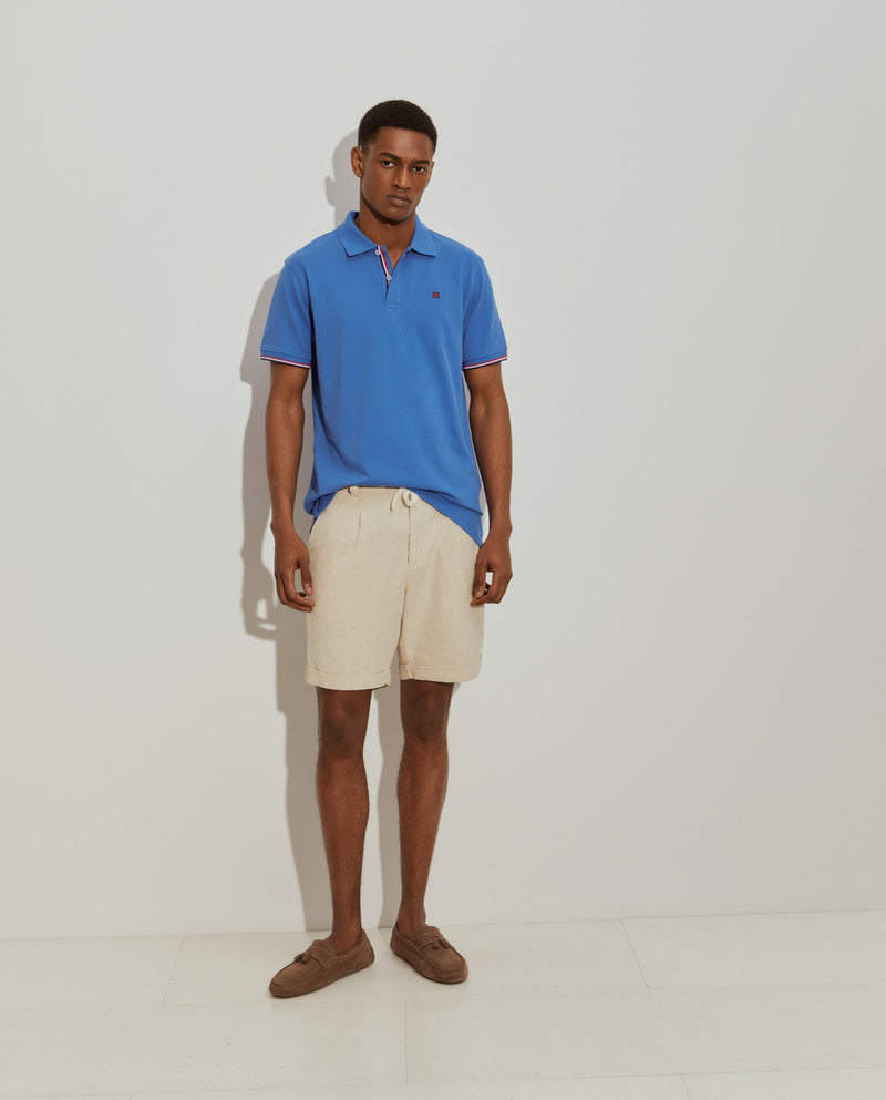 Polo piqué slim fit em algodão