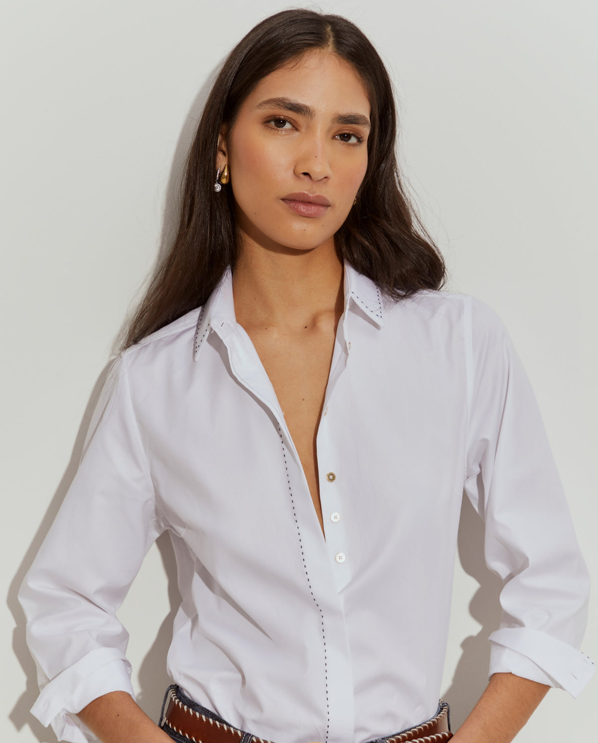 Camisa clássica de algodão