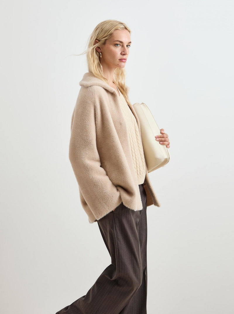 Casaco de pelo mangas raglan