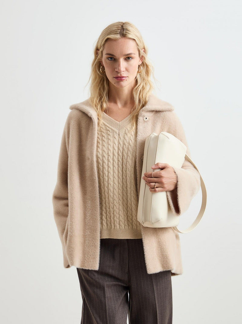 Casaco de pelo mangas raglan