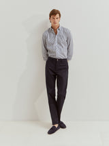 Camisa regular fit às riscas