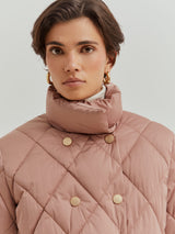 Blusão acolchoado de trespasse