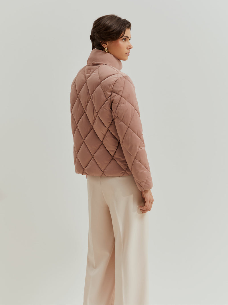 Blusão acolchoado de trespasse