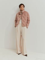 Blusão acolchoado de trespasse