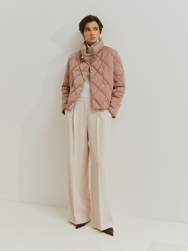 Blusão acolchoado de trespasse