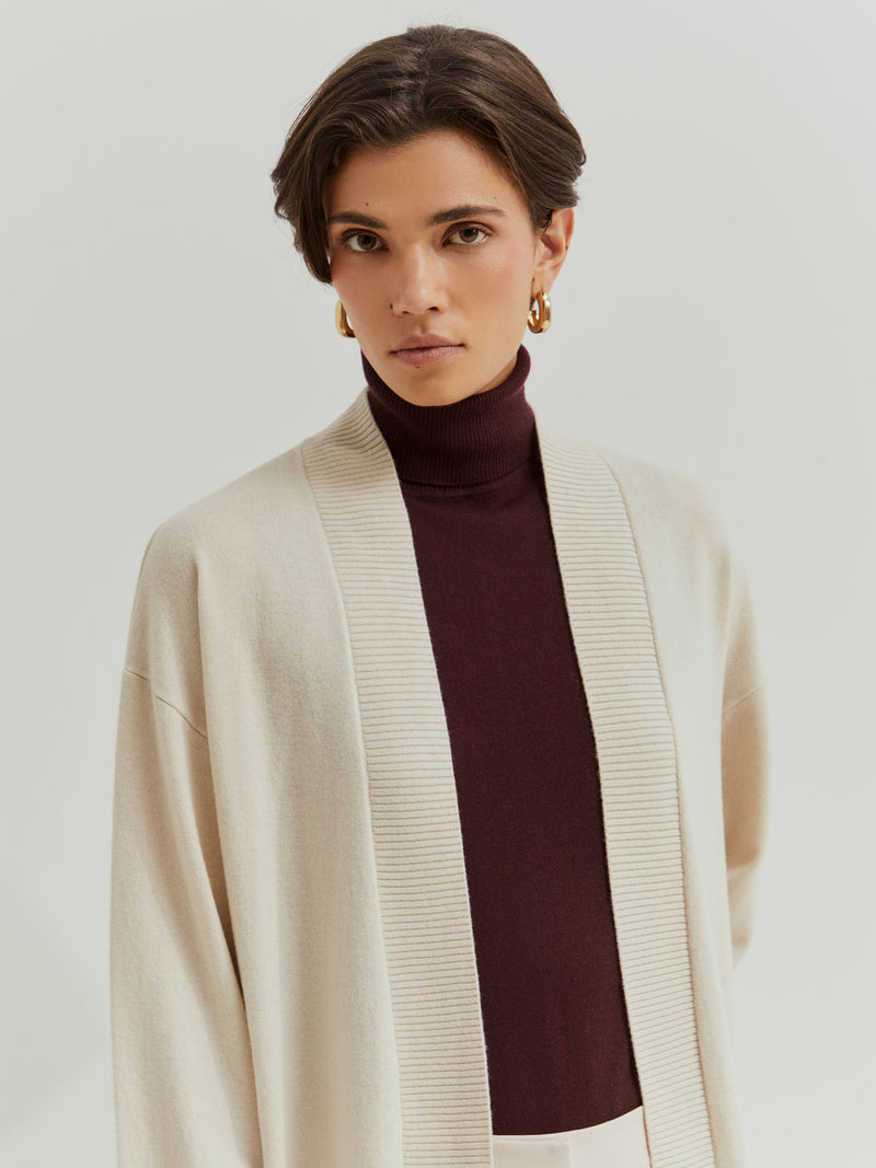 Casaco de malha em lã