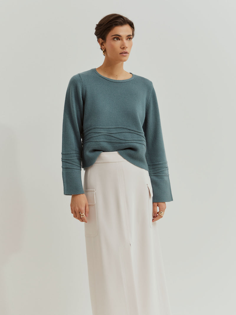 Camisola de lã com apliques