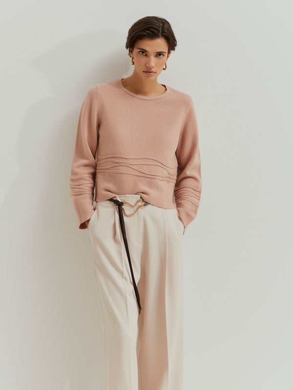 Camisola de lã com apliques