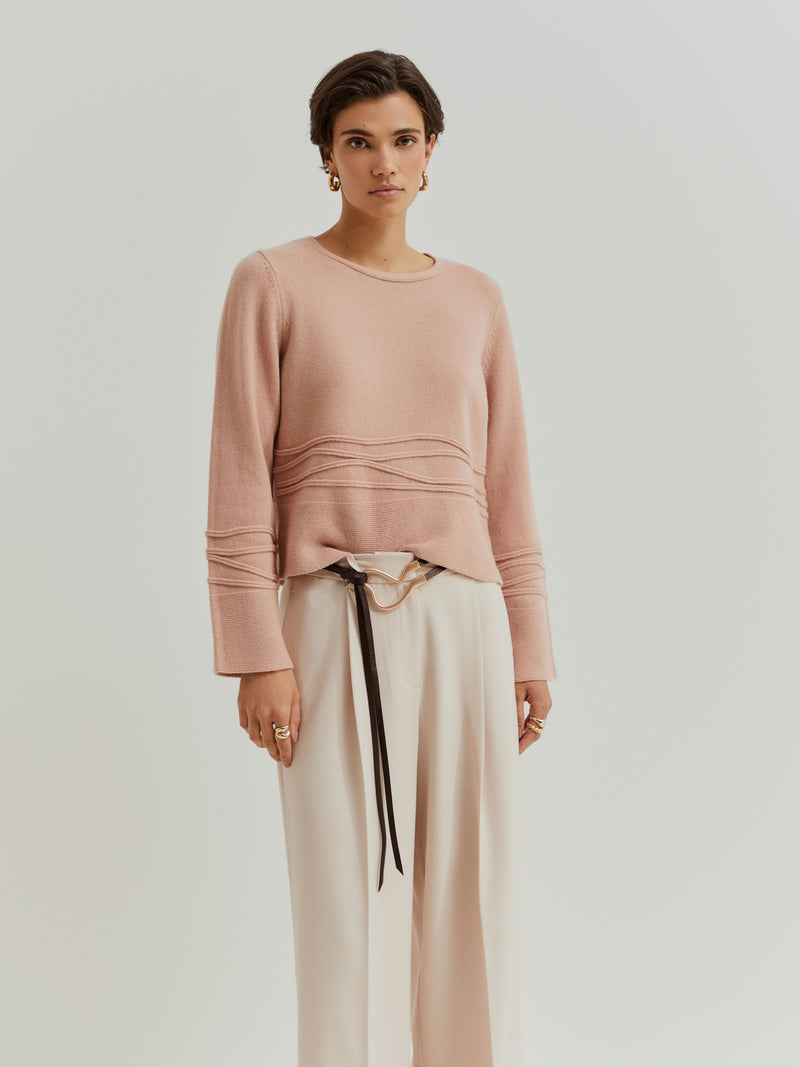 Camisola de lã com apliques