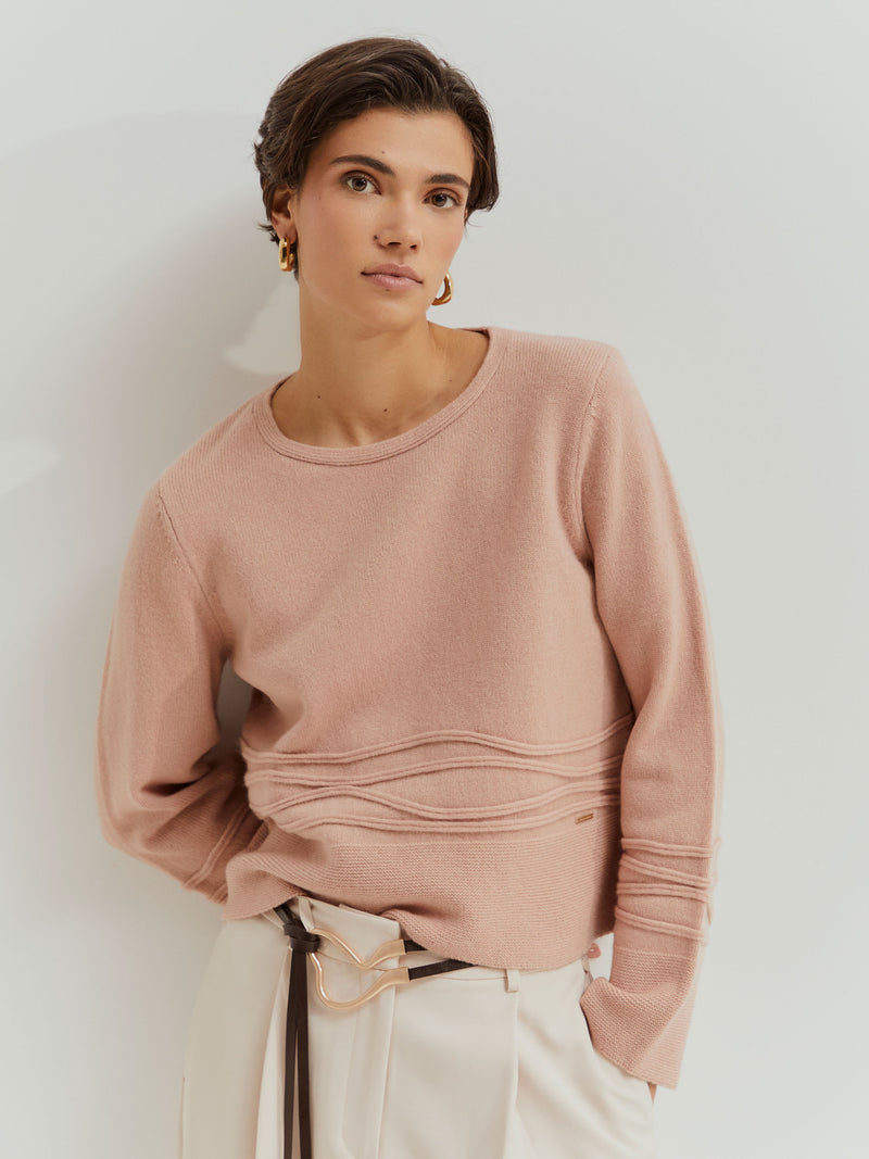 Camisola de lã com apliques