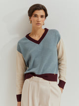 Camisola tricolor de lã