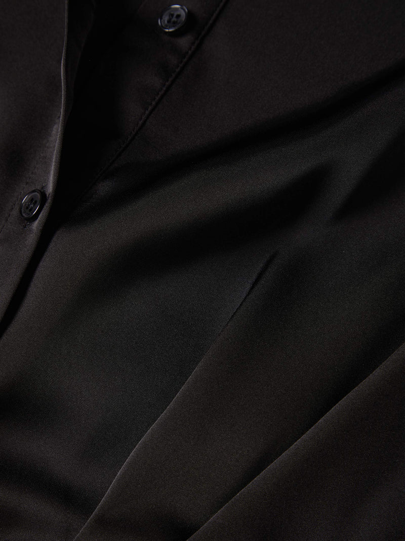 Camisa fluida acetinada