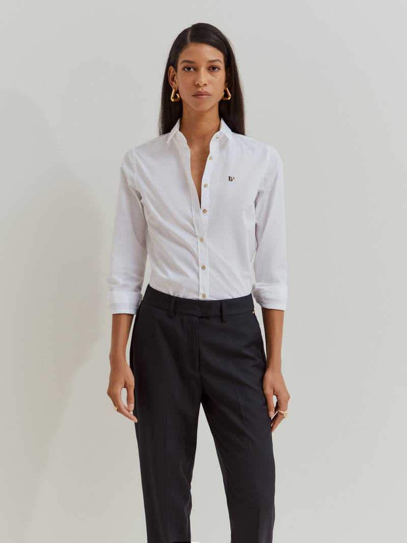 Calças chino clássicas vincadas