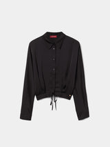 Camisa fluida acetinada