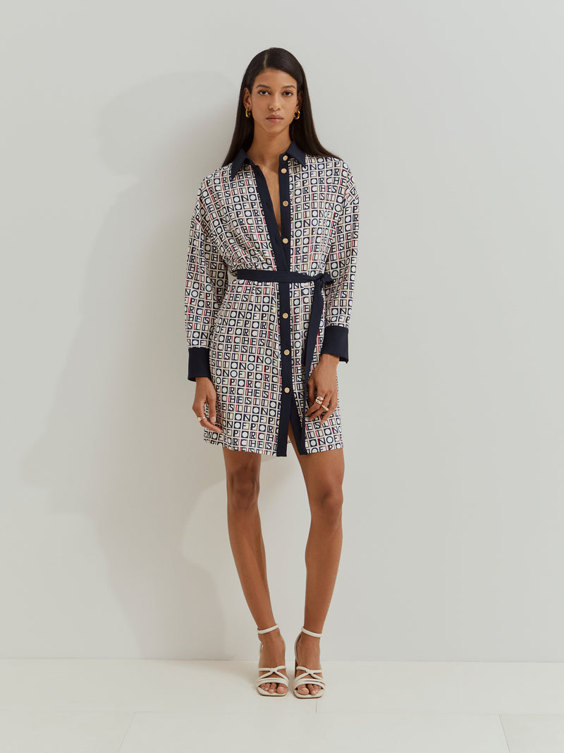 Vestido camiseiro estampado