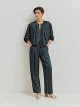 Blusão bomber acetinado