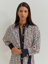 Vestido camiseiro estampado