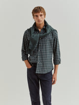 Camisa xadrez slim fit em algodão