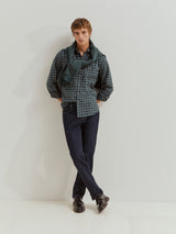 Camisa xadrez slim fit em algodão