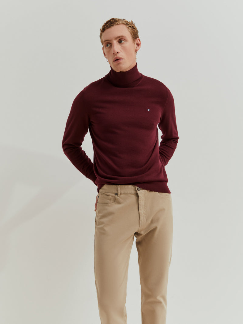 Calças regular fit 5 bolsos