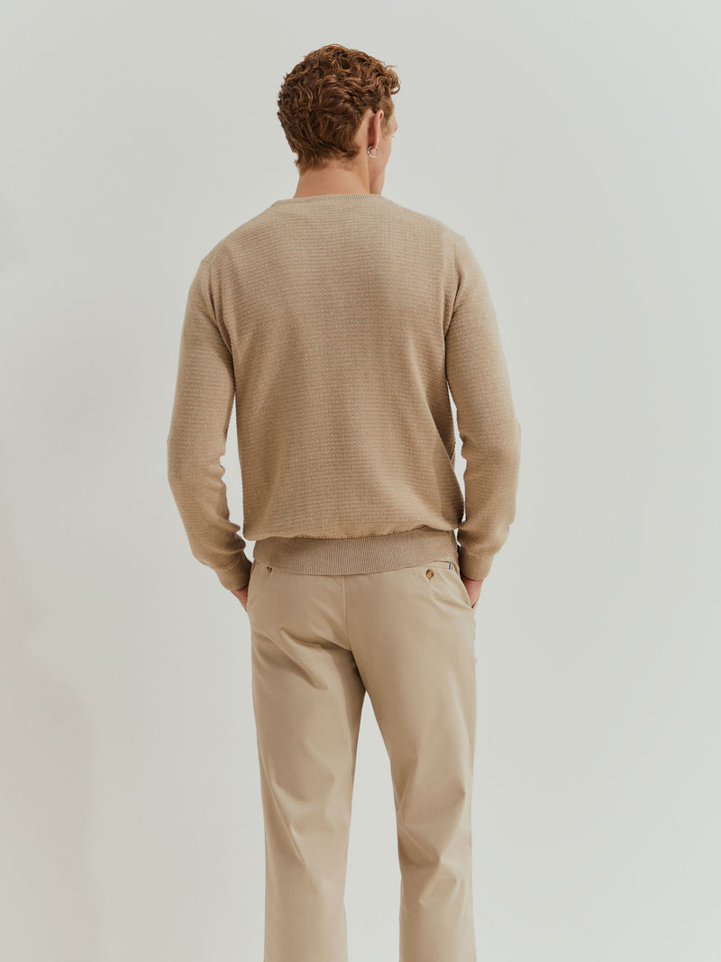 Camisola malha com textura em algodão