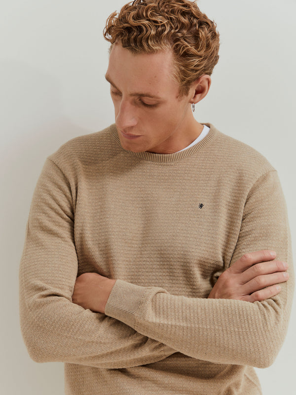 Camisola malha com textura em algodão